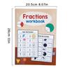 Montessori Fractions Workbook Grade 3-4 Primary Teaching Aids School Math Cognitive Training Test BookArithmetic Learning