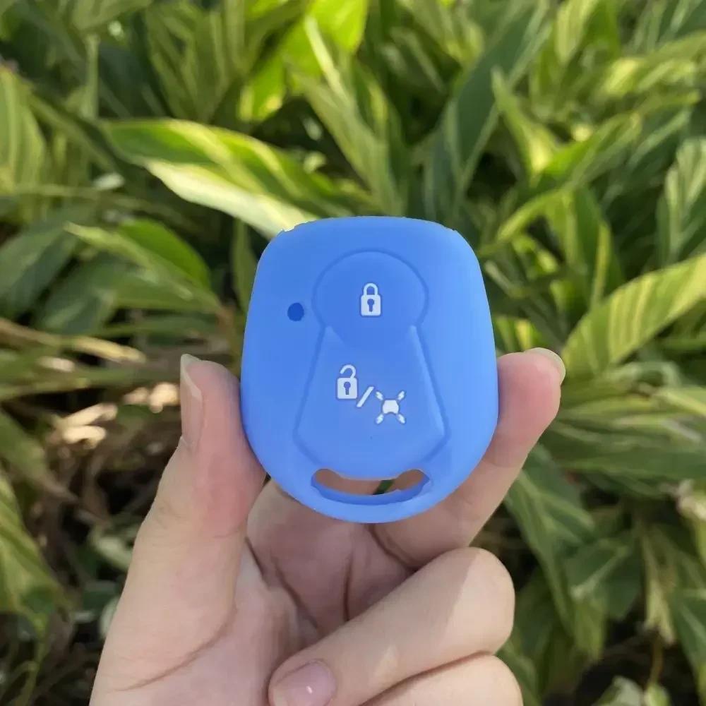 2 Buttons Silicone Car Key Cover Case Protective Skin Shell Rubber Set for Ssangyong Actyon Kyron Rexton Keychain Accessories