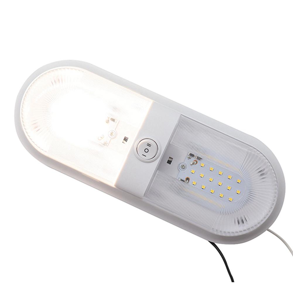 10-24V 48 LED Dome Roof Ceiling Lamp 4000-4500K with Switch RV Roof Ceiling Lamp Camper Reading Light for Camper Yacht Motorhome