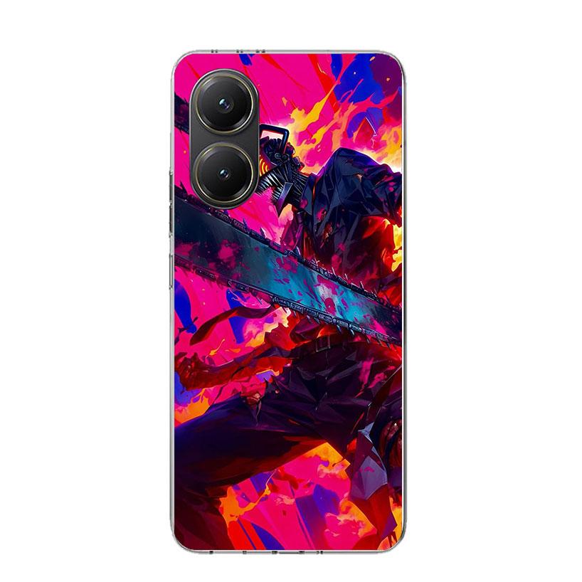 C-Chainsaw Mans Denji Phone Case For Xiaomi Poco X7 X6 X5 Pro F7 Ultra Redmi 15C 15 13 13C 12 12C 10 10A 10C 9 9A 9C 9T Cover Po