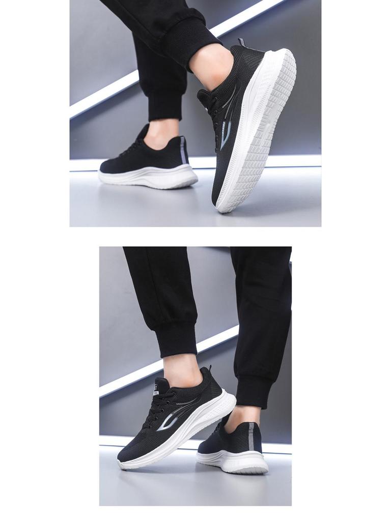 Men's Lightweight Knit Casual Running Shoes - Breathable & Versatile Soft Sole