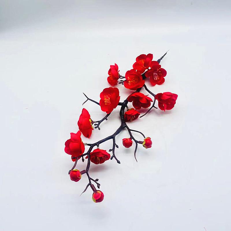 Artificial Plum Blossom Branch With Silk Material For Home Decoration And Gift Giving