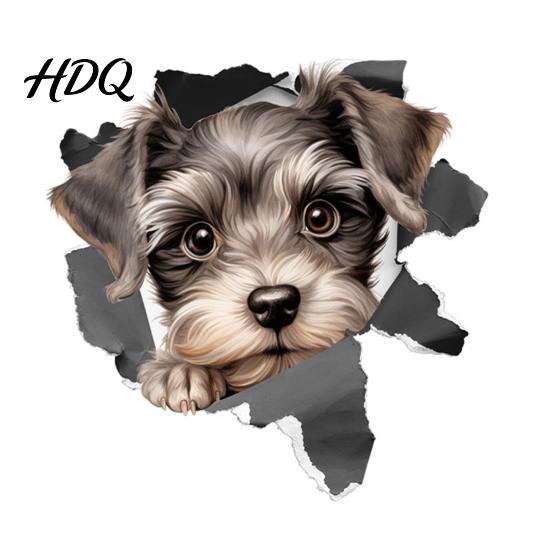 Bathroom Wall Decals Cartoon Dog Toilet Lid Sticker 3D Effect Puppy Decal for & Decorative Lid Animal Decoration Sticker Home Office Living