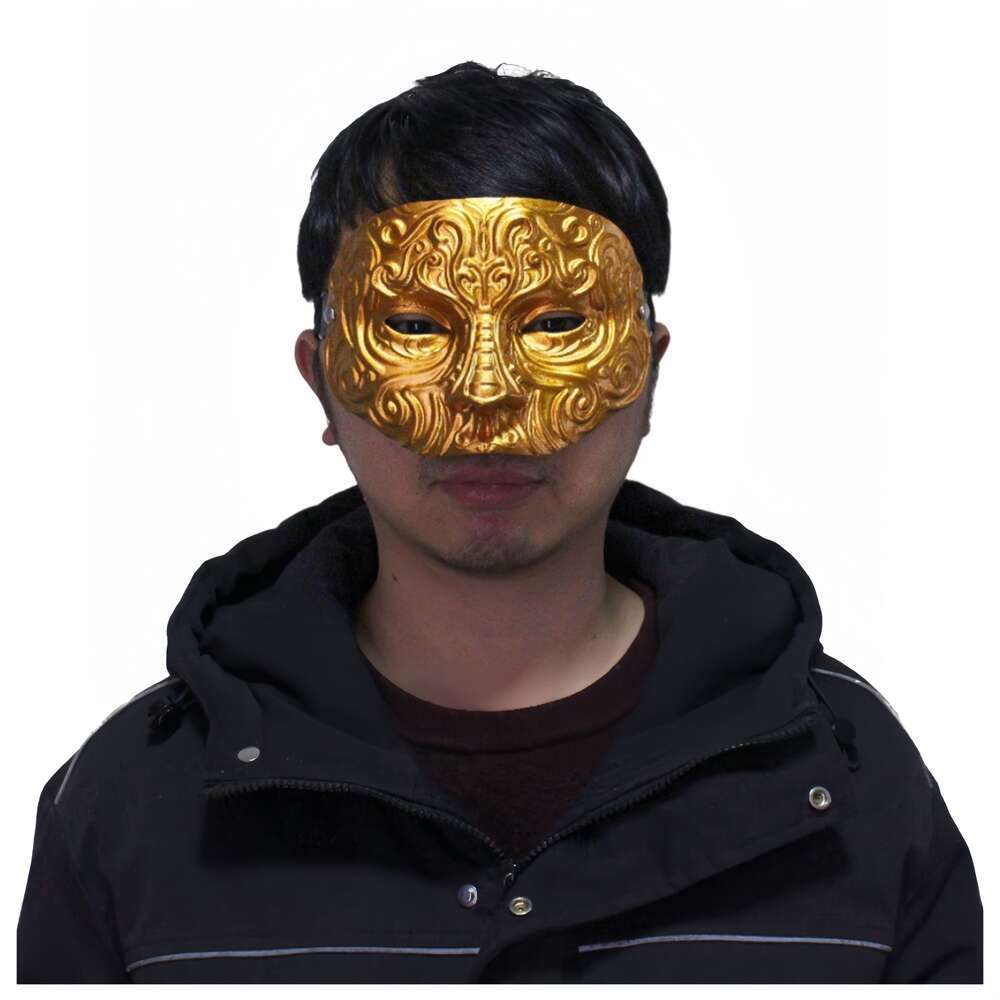 

Elegant Ancient Style Half Face Mask Crafted From Durable Resin For Various Festivities золотий