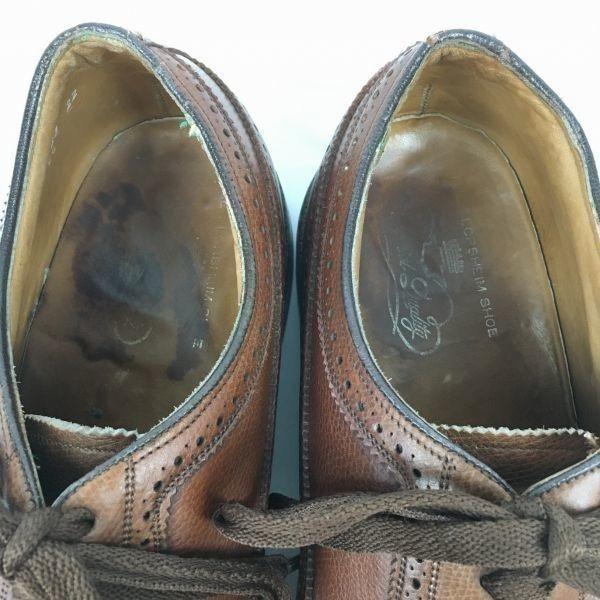 1972 Vintage FLORSHEIM Imperial Kenmoor Long Wingtip Brown Size 10.5EEE / 28.5cm Men's(USED)