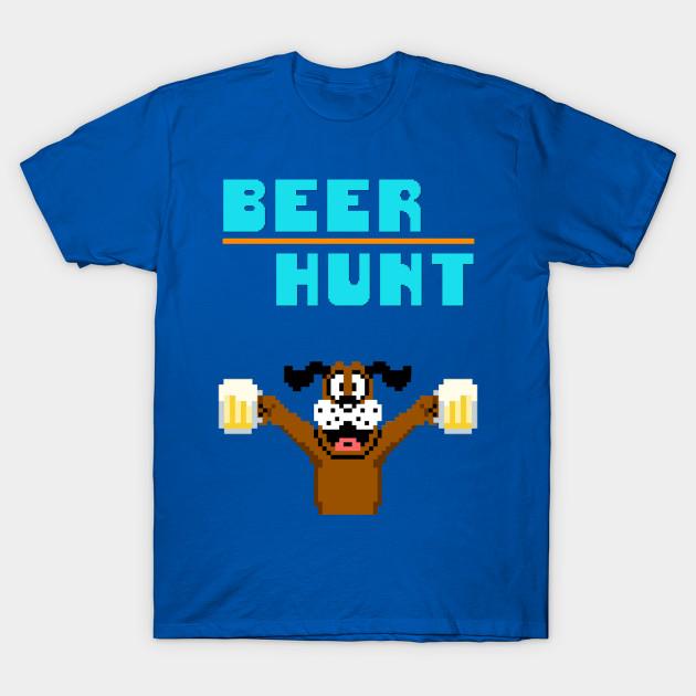 

Men Black Print T-shirt Beer Hunt No-Cut Transfer Paper Print Cotton Tshirt 4XL королівський синій колір