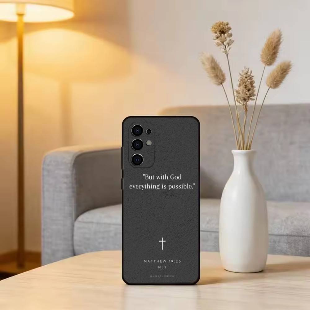 J-Jesus B-Bible V-Verse Phone Case For Samsung S25,S24,S21,S22,S23,S30,Ultra,S20,Plus,Fe,Lite,Note,10,Black Cover