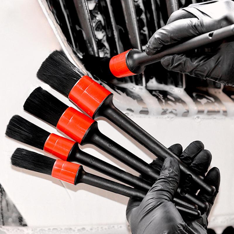 Nowy Zestaw 5 sztuk Pędzli do Czyszczenia i Detailingu Samochodu Pędzle do Detailingu Wnętrza Samochodu Do Czyszczenia Kół Desek Rozdzielczych Kratek Wentylacyjnych