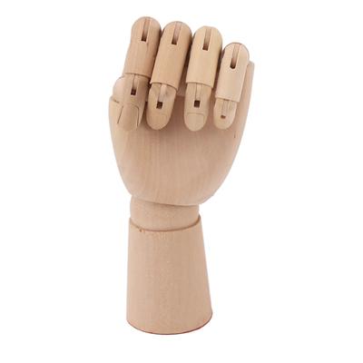 Flexible Wooden Hand Model Moveable Wooden Artists Manikin Hand Figure Hand Model for Sketching Drawing Painting 7116A 0101 Left Hand Small