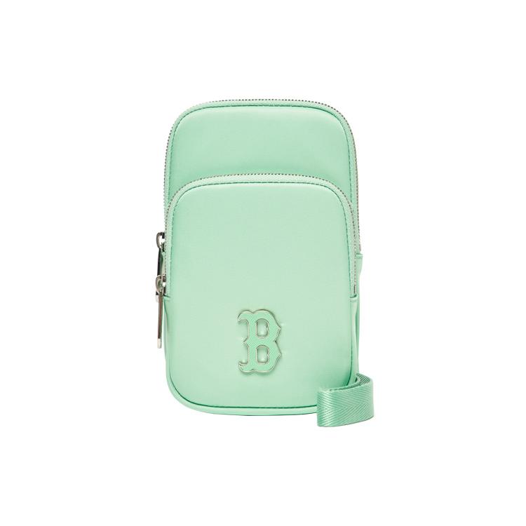 New MLB Polyester Crossbody Cell Phone Pouch Mini Unisex Jelly Color Morandi Green 3ACRH062N-43KAL