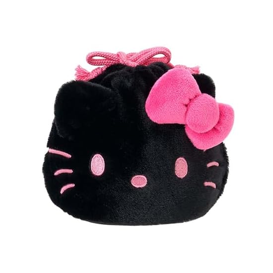 SANRIO Face-shaped Drawstring Bag (I Love Hello Kitty) Hello Kitty Black 418412 B0G4FMXP9L