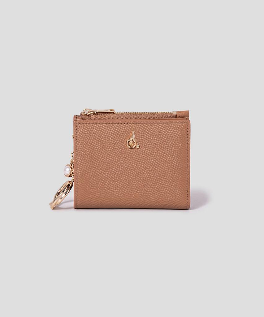 Beanpole Accessory Lucy Saffiano 2-Fold Zipper Wallet - Brick