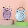 Small Vintage Twin Bell Alarm Clocks Metal Frame Battery Operate Loud Desk Table Alarm Clock for Bedrooms Bedside Home Office