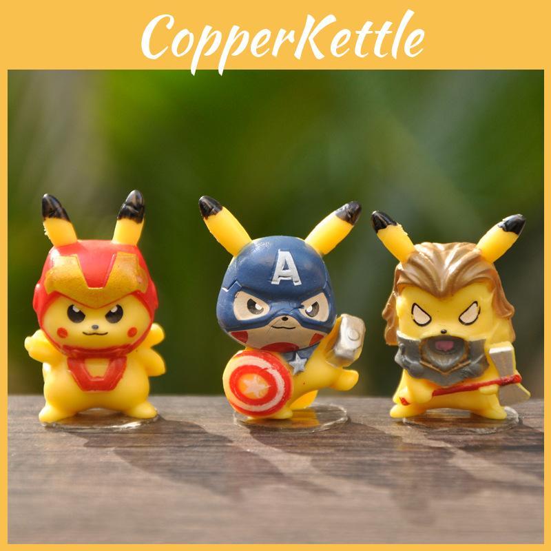 Cartoon Avengers Anime Pikachu Mini Doll Desktop Micro Landscape Decoration