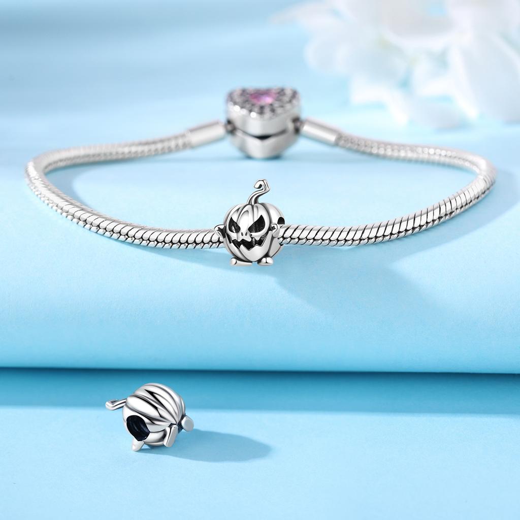 Copper Cool Pumpkin Beads Women Diy Fashion Jewelry Fine Gifts Fit Original Fine Bracelet Halloween Accessories
