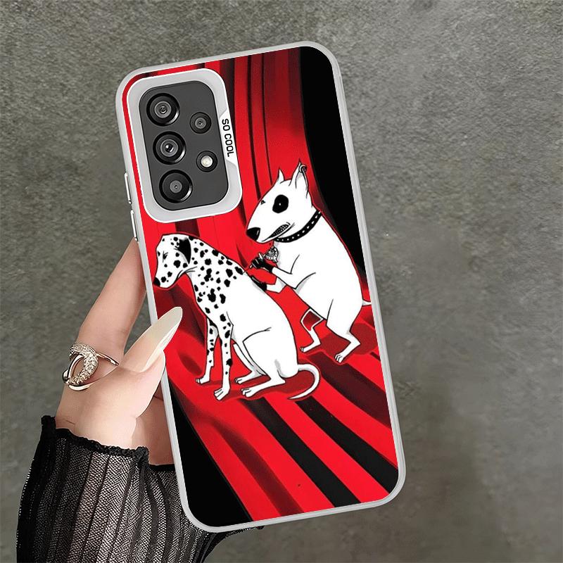 Bull Terrier Dog Cute Puppies Soft Phone Case for Samsung A17 A16 A15 A14 A13 A57 A56 A55 A54 A53 A37 A36 A35 A34 A33 A26 A25 A2