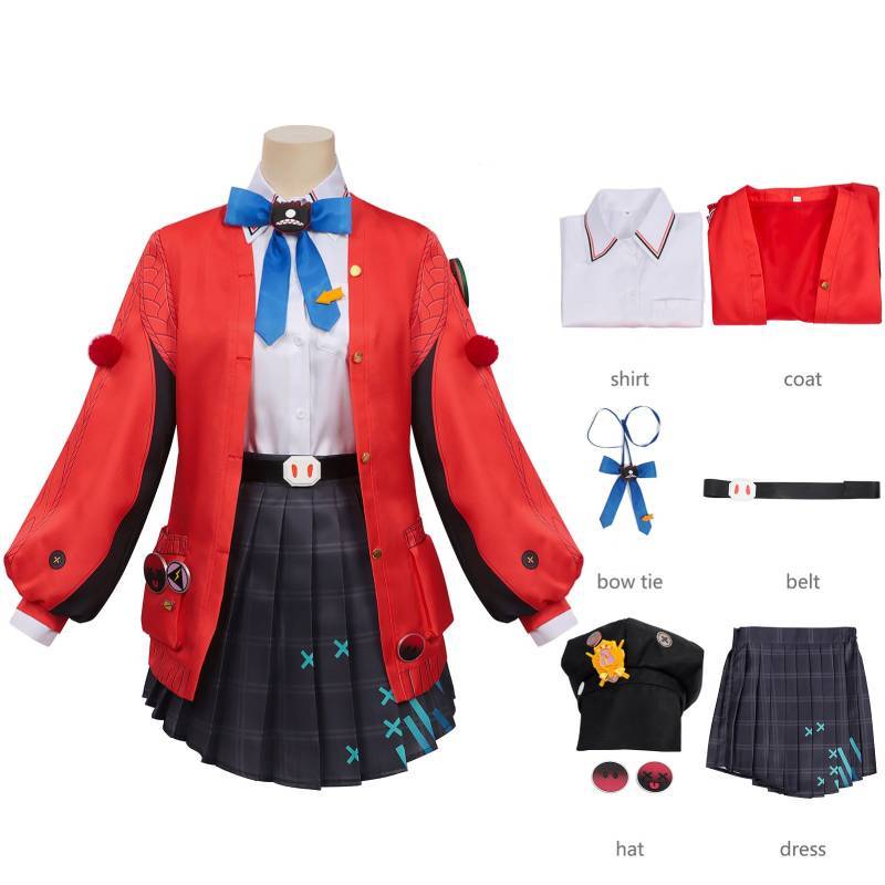 Neverness To Everness Sakiri Cosplay Costume With Polyester Fabric For Anime Role Play