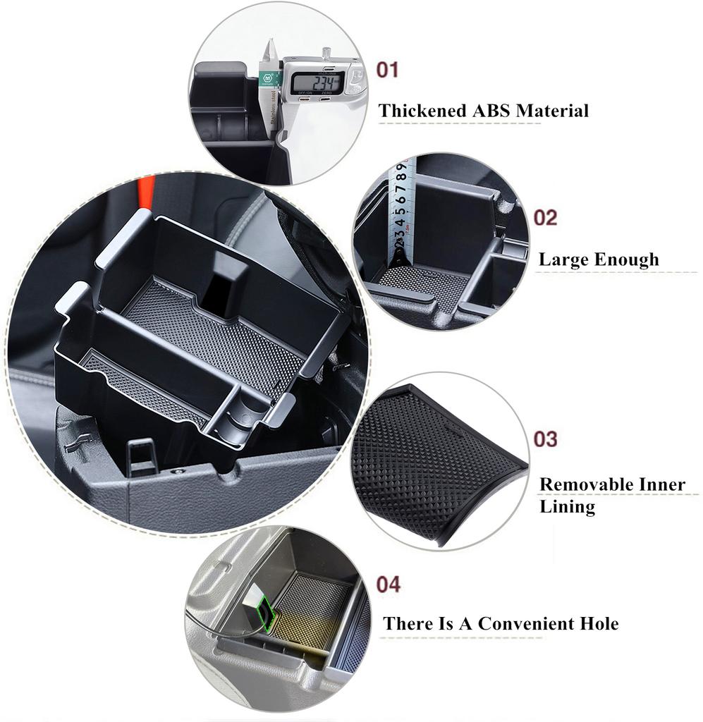 Center Console Organizer Armrest Storage Box Container Tray for Jeep Wrangler JL Gladiator JT 2018-2026 Car Interor Accessories