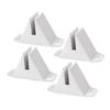 OUNONA 4-Piece Interior Accessory Support Paws for Pet Gates and Fences, Triangular Stabilizer Supports for Indoor Pet Fences, Plastic