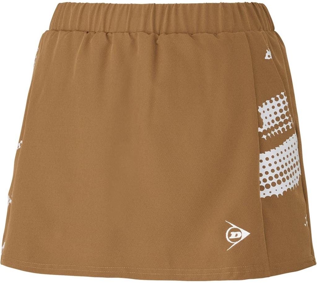 Dunlop Tennis Soft Badminton Game Size L Wear, Tennis, Skirt, DAK2493W, 2024FW, Brown,
