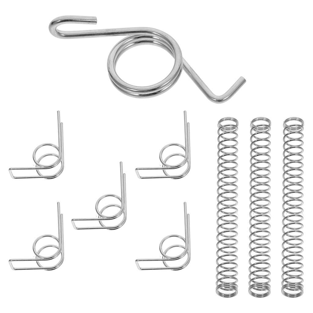 1 Set 8 Pieces Spring Set Torsion Compression Motorcycle Brake Clutch Lever Return Side Stand Springs Kit Stainless Steel
