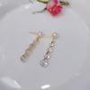 Light luxury natural freshwater pearl stud earrings women's unique temperament earrings 2025 new Korean earrings niche women's earrings