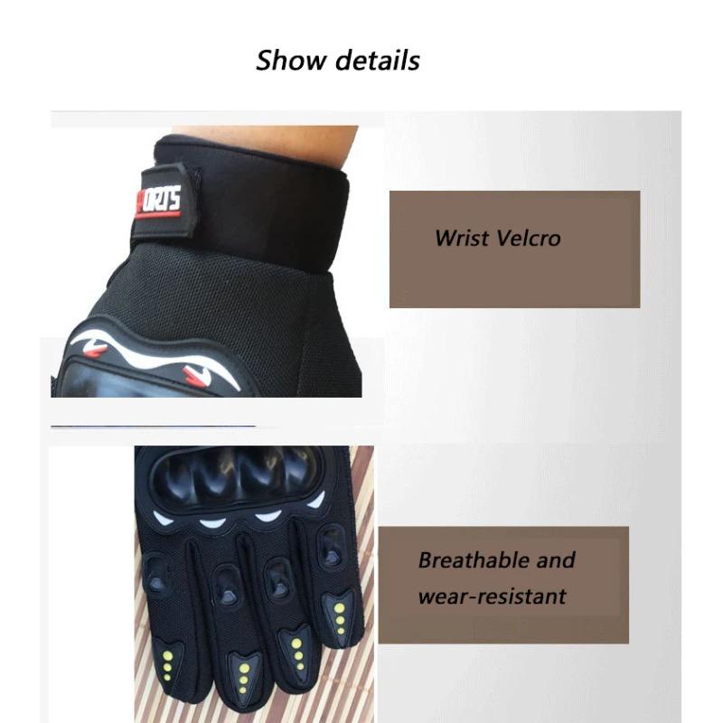 Motorcycle Gloves Breathable Closed Finger Racing Gloves for Outdoor Sports Crossbike Riding Men's Motorcycle Gloves