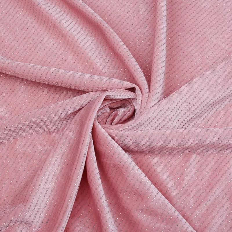 Velvet Gold Hot Stamping Fabric Silver Starry Stripes Star Bronzing Fabric for DIY Dress High-End Bride Dresses Sewing Cloth