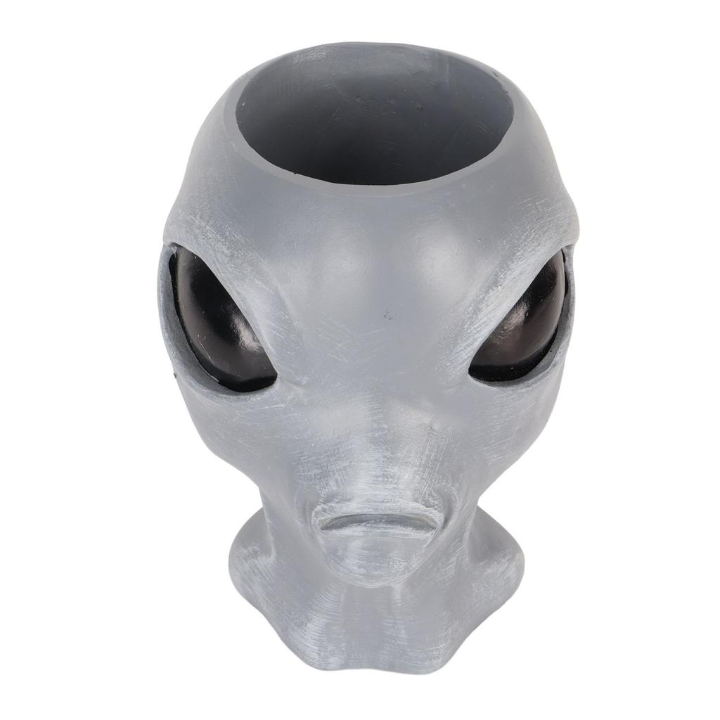 Alien Flower Pot Head Planter Pot Cute Resin Succulent Planter Ornament with Big Eyes Large Opening