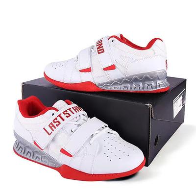 LASTSTAND Men Women Weight Training Shoes Red White Squat Shoes Weightlifting Sports Shoes Training Competition Sneakers