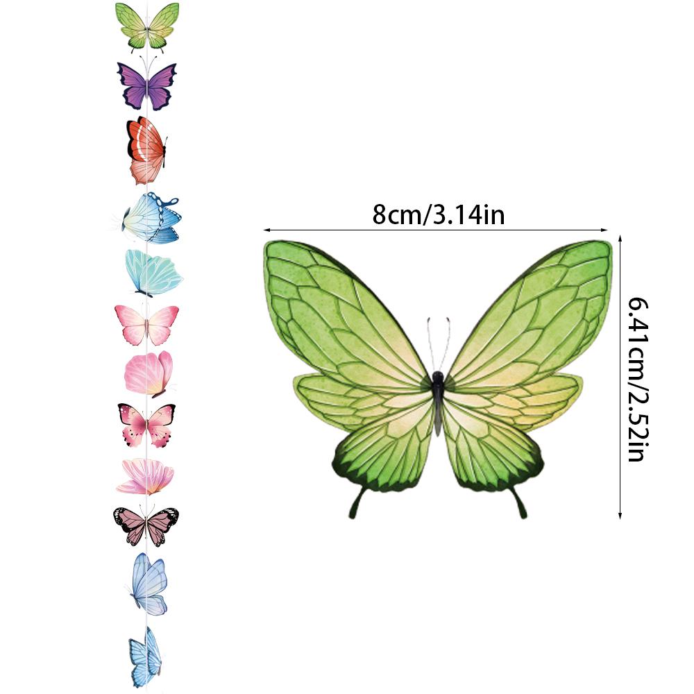 

Spring Colorful Butterfly Shaped Paper String Garland hanging for Wedding Birthday Party Baby Shower Decoration Kids Room Decor 12pcs