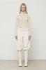 CURRENT Velvet Mesh Turtleneck Long Sleeve [Ivory]