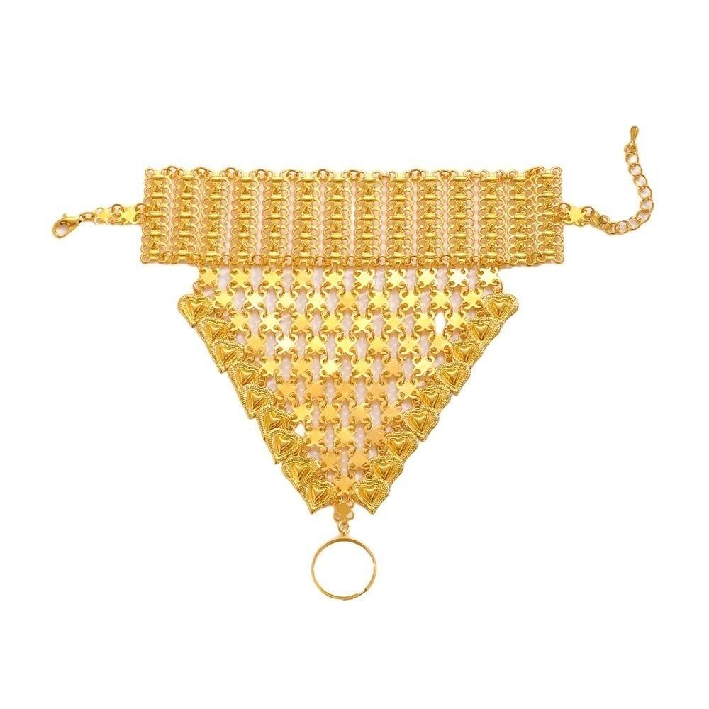 Multi Layer Golden Finger Bracelet Simple Hollow Geometric Pendant Stage Performance