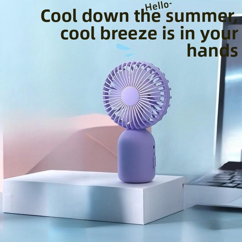 Cartoon Mini Desktop Electric Fan Portable Charging Usb Fan Gift