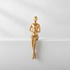 Metal-Finish Abstract Human Statue Minimalist Sculptures Contemporary Figurines