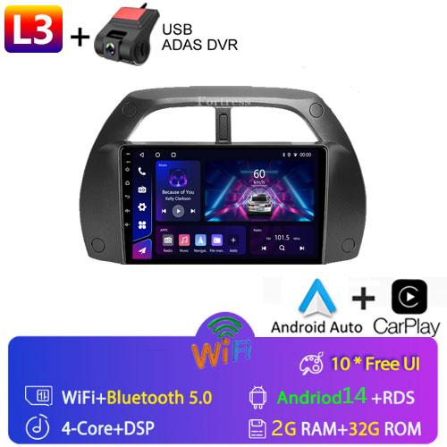 8G+128G CarPlay 2din Android AutoRadio GPS Multimedia Player for Toyota RAV4 Rav 4 2001 2002 2003-2006 DSP IPS 2 DIN Car Stereo