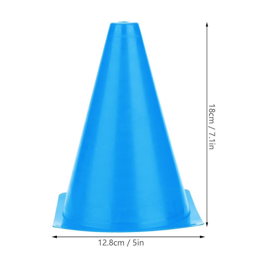 6pcs 18cm Soccer Training Cone Football Barriers Plastic Marker Holder Accessory (Red)