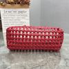 Korean Style Ins Hollow Out Woven Basket Bag Candy Color Beach Bag Handmade Straw Rattan Shoulder Handbag for Women Travel
