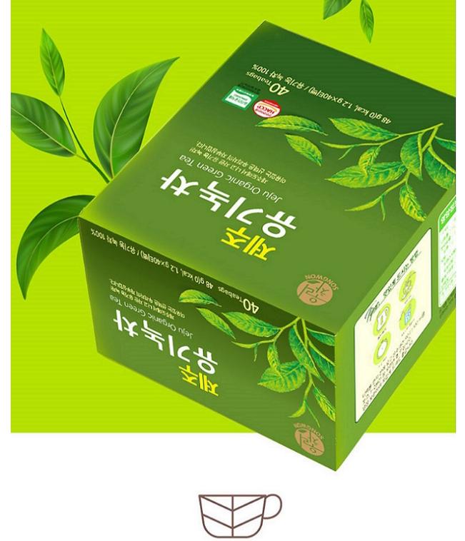 Wooricha Jeju Organic Green Tea 40 Tea Bags — Premium Korean Green Tea