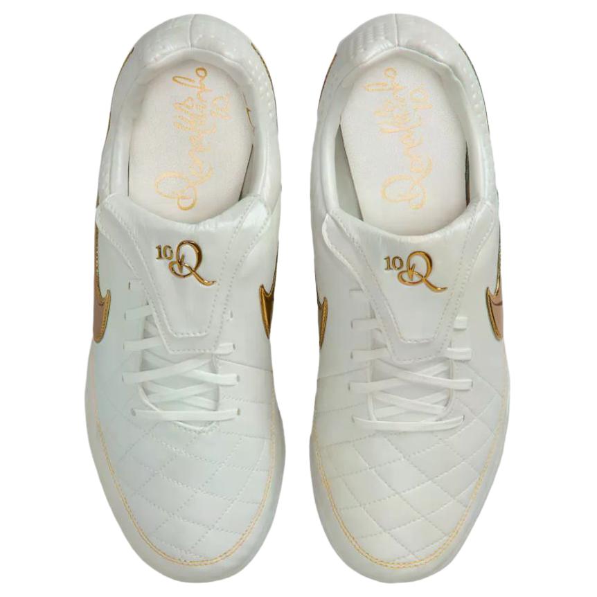 Ronaldinho X Nike Tiempo Legend Touch of Gold Unisex Sneakers White Summit-White Metallic-Gold IF4389-100
