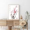 Japanese Watercolor Sakura Birds Posters and Prints Cherry Blossom Flower Canvas Painting Wall Art Picture for Living Room Decor