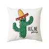 Cartoon Cactus Pattern Pillow Cover For Home Decor And Lounge Relaxation
