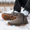 Brand Men Winter Snow Boots Waterproof Warm Ankle Boots Outdoor Fur Hiking Boots Work Shoes Casual Shoes Booties Men Zipper
