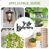 Outdoor Plant Hanger 2 Pieces Flower Basket Hangers 10 Inch Metal Rack Wall Mounted With Bird Flower Design For Patio Lantern