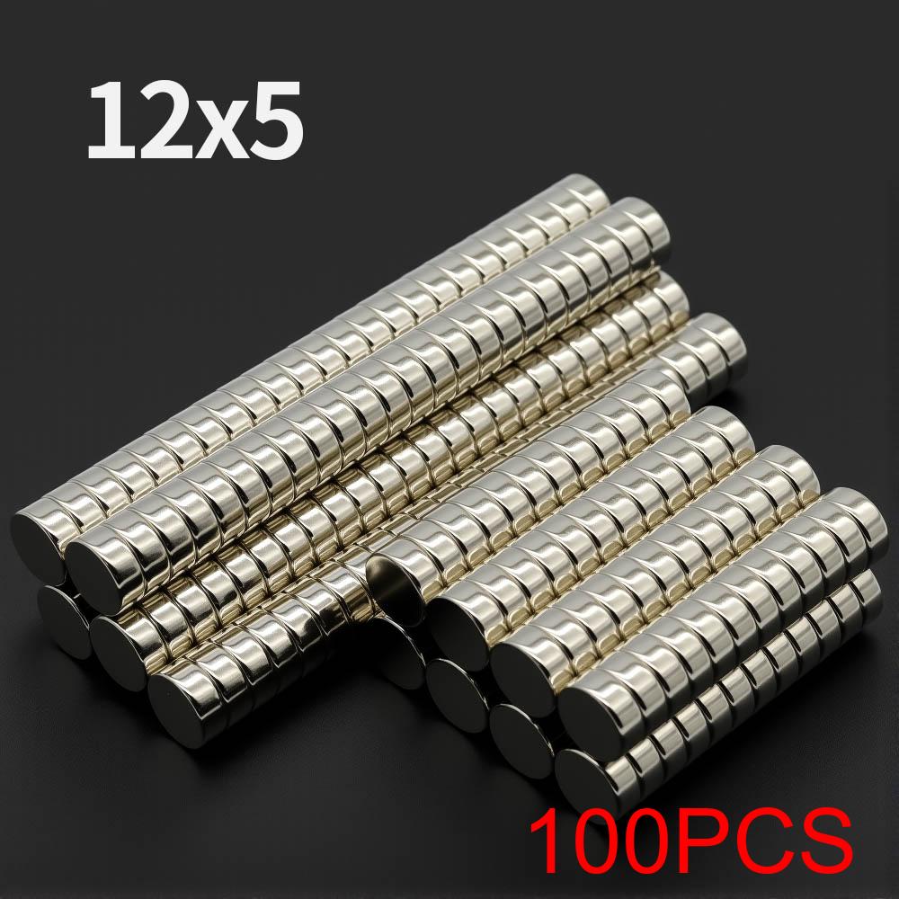 12x5mm Powerful Neodymium Magnet N35 NdfeB Permanent Magnetic imanes Round Super Strong Fridge Magnets DIY