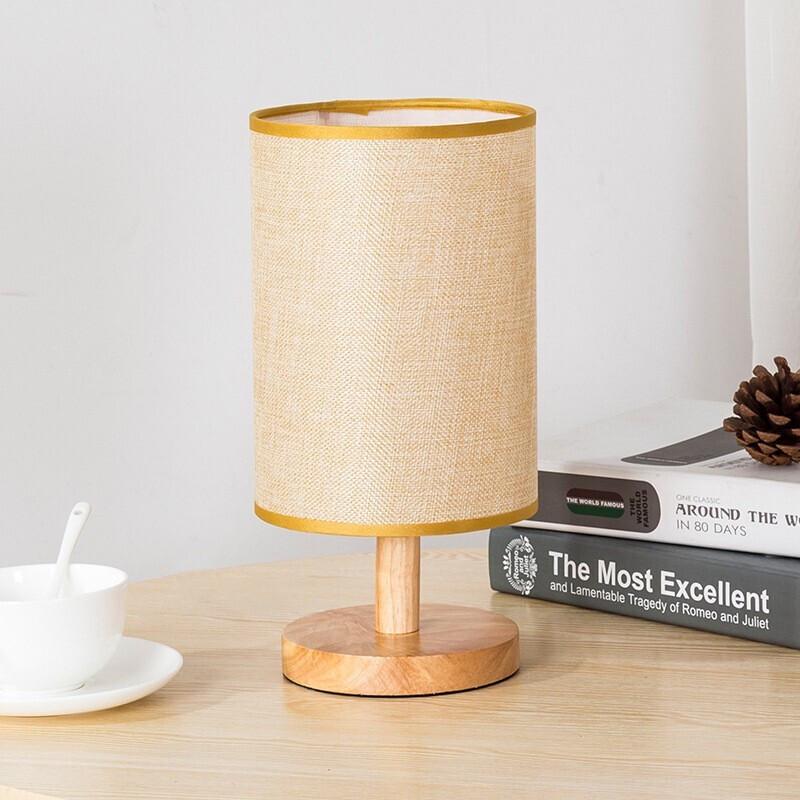Datouren Modern Wooden Bedside Table Lamp