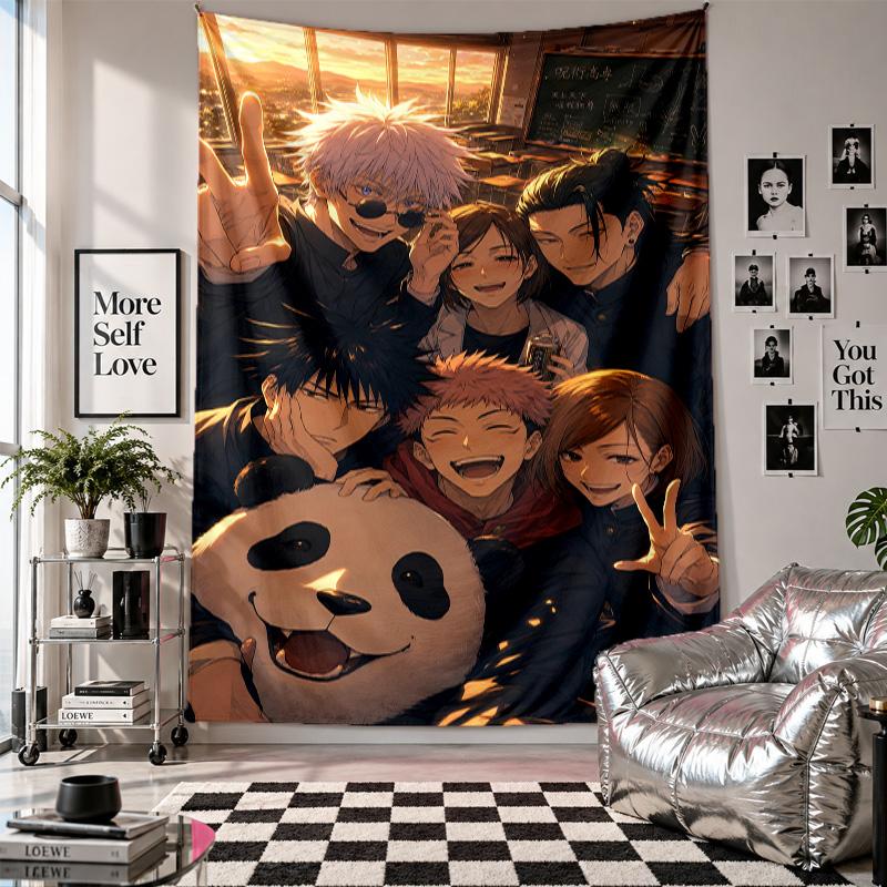 Wall TapestryJujutsu Kaisen Art Hanging Cloth Decorative Background Cover for Room Decoration