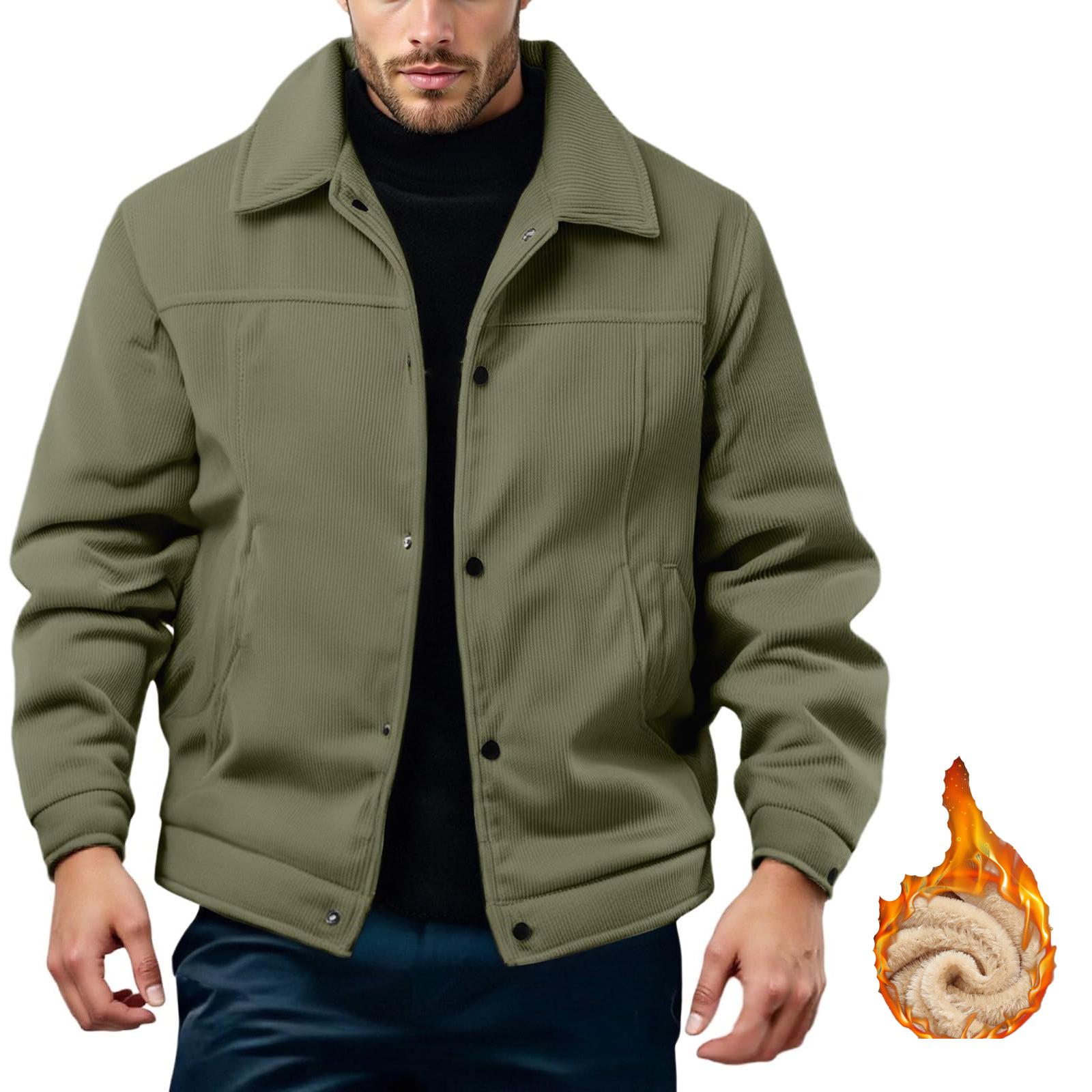 

Мужской Повседневный Модный Комфортный Куртка Пальто с отложным воротником XXL