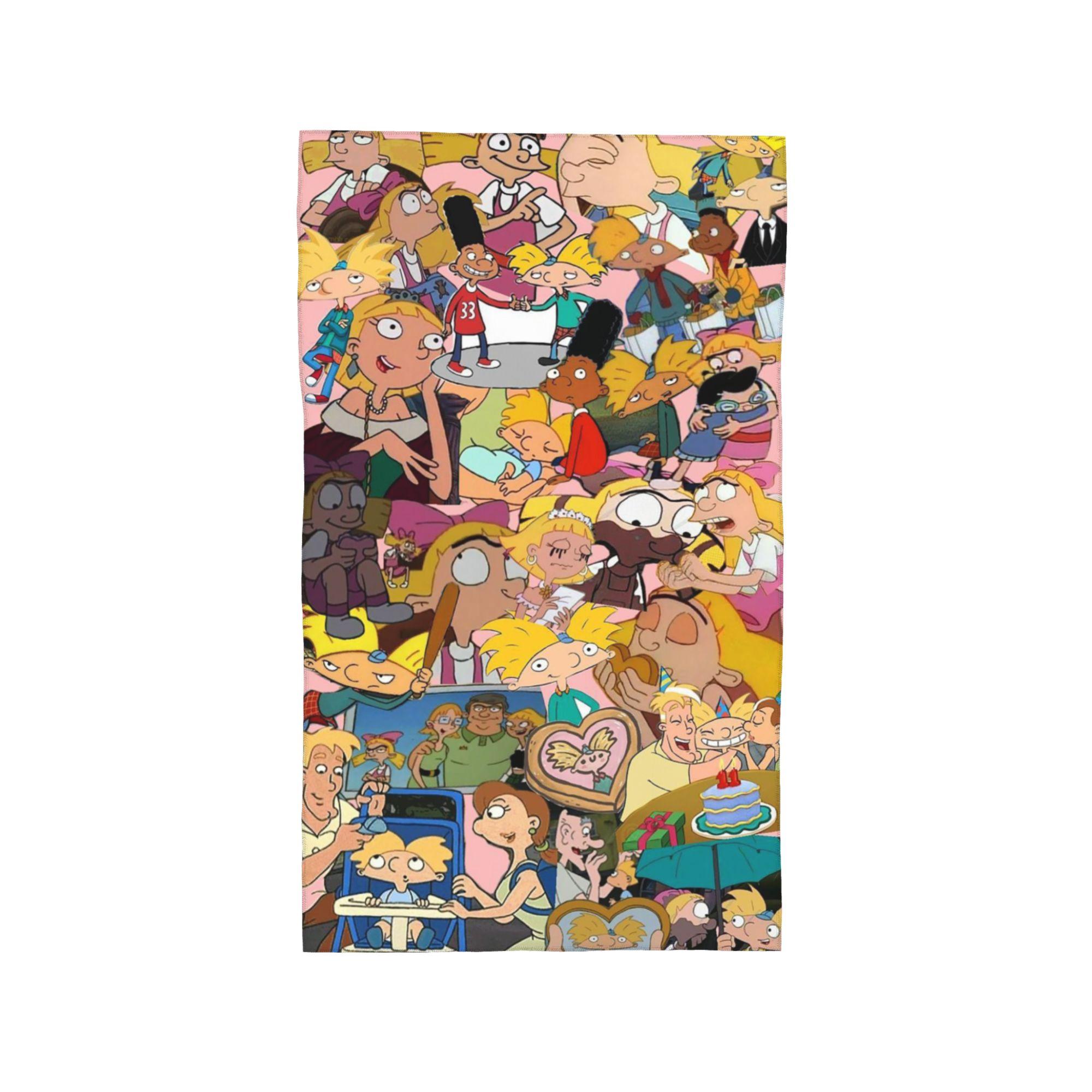 

Hey Arnold Cartoon Soft Face Towel Quick Dry Pool Bath Cotton Towels Absorbent Quick W40*H60(CM)