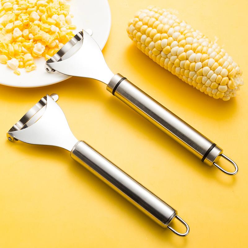 Stainless Steel Corn Planer Ergonomic Handle Corn Peeler Peel Separate&Enjoy Fresh Corn With Minimal Effort Kitchen Acceesories